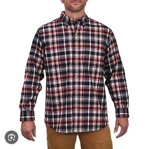 Ridgecut Toughwear Heavyweight Plaid Long Sleeved Button Down Shirt Size M